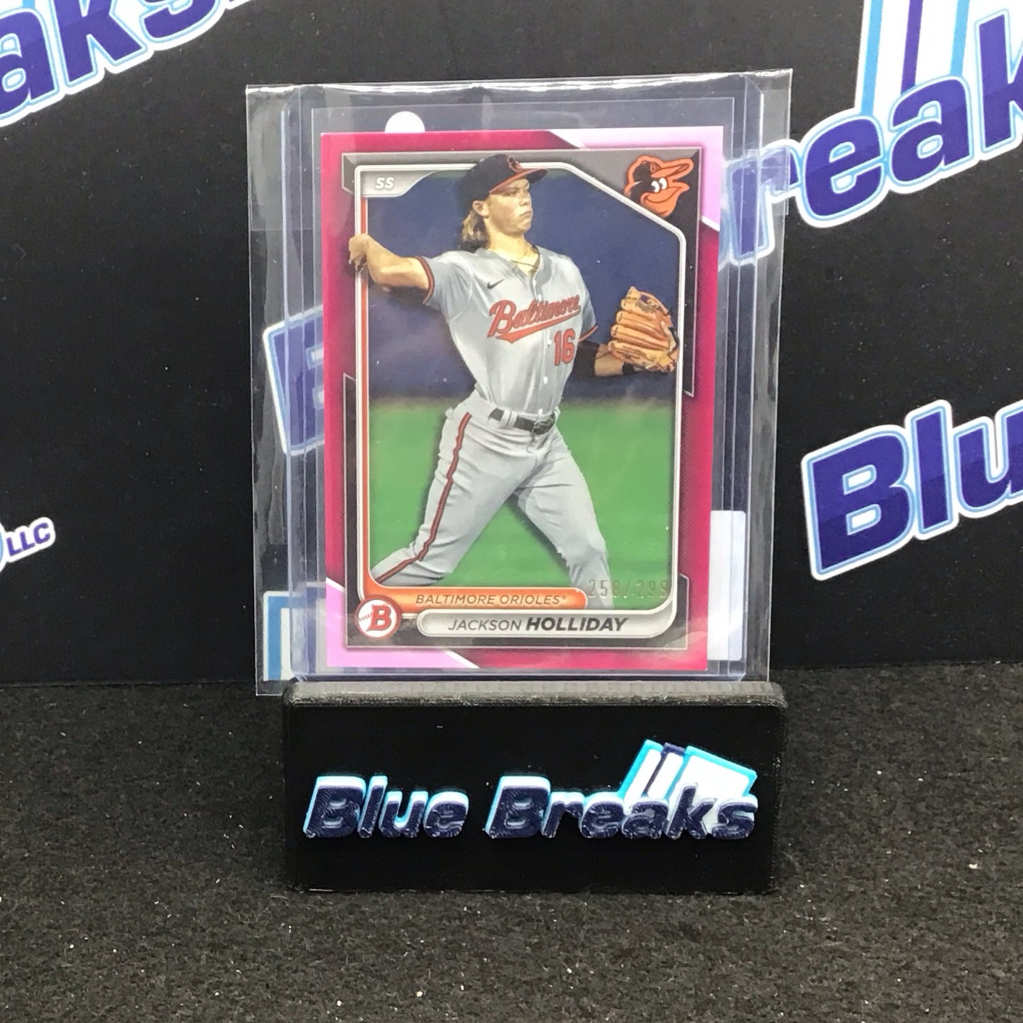 2024 Bowman Fuchsia Jackson Holliday 258/299 #BP-47 Orioles