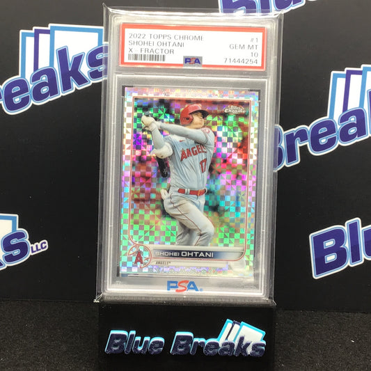 2022 Topps Chrome X-Fractor Shohei Ohtani #1 PSA 10 Angels