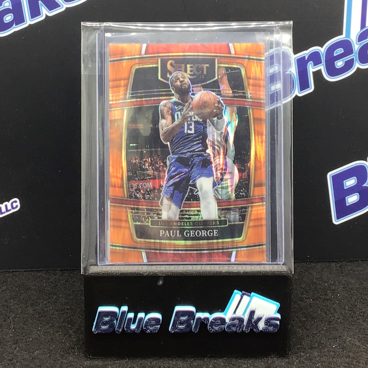 2021 Panini Select Prizm Orange Paul George #14 Clippers