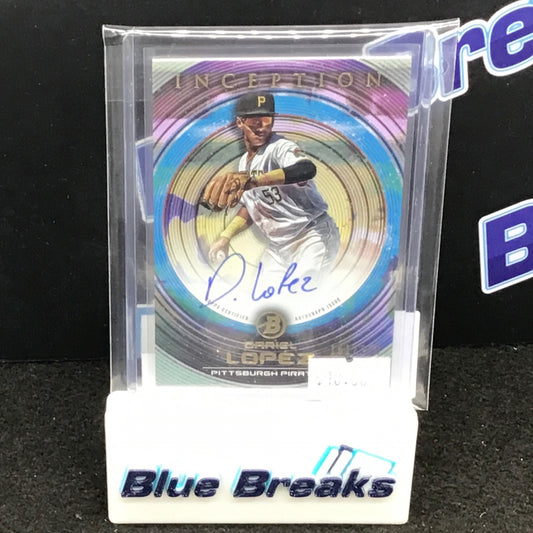 2022 Bowman - Inception - Dariel Lopez - auto - 161/250 - #PA-DLZ - baseball - Pirates