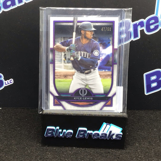 2021 Topps Tribute Purple Refractor Kyle Lewis 47/50 #10 - Seattle Mariners