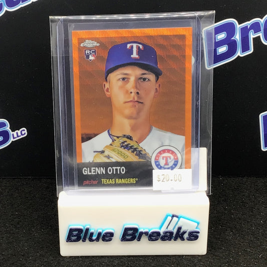 2023 Topps Chrome Orange Wave Refractor Glenn Otto 04/25 #113 Rangers
