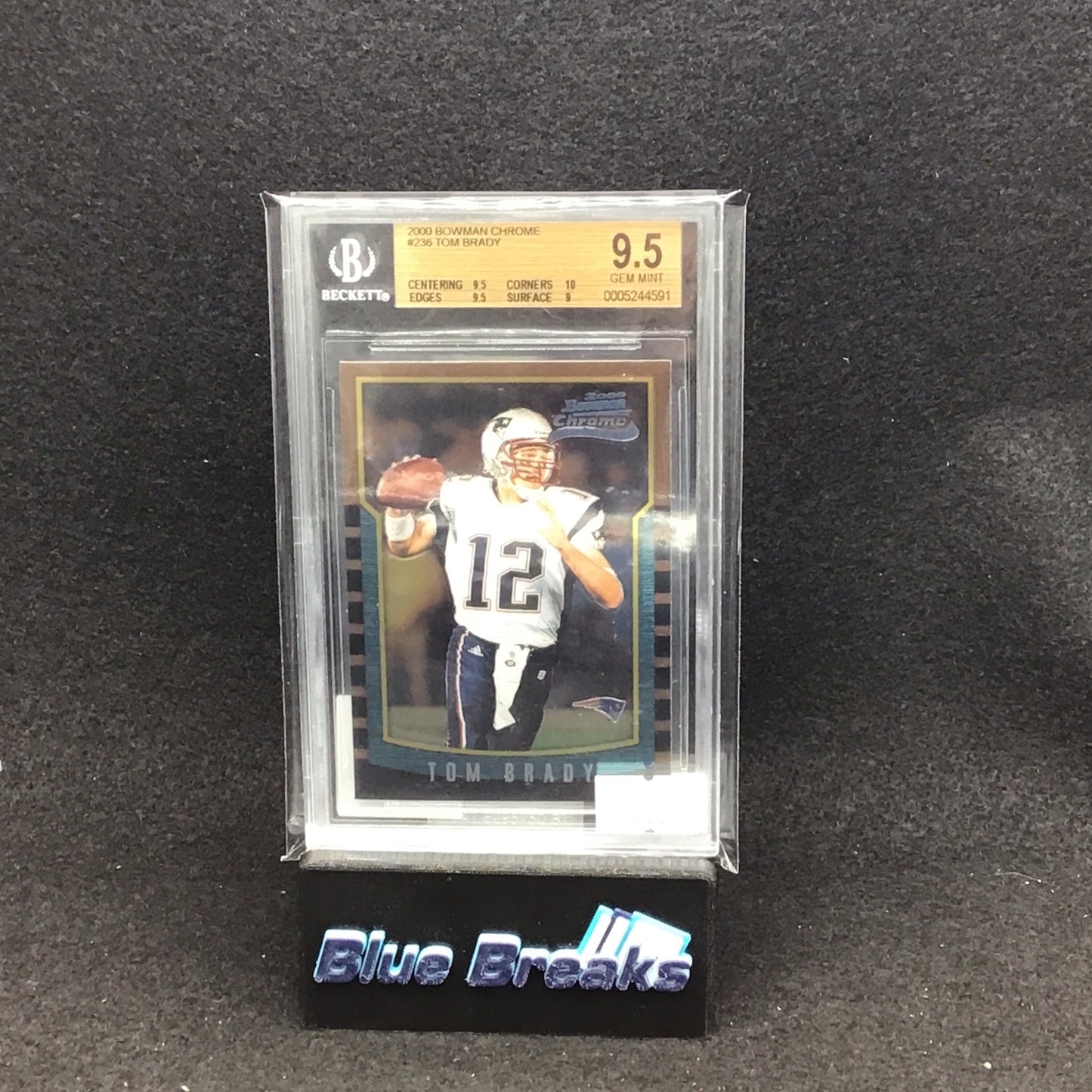 2000 Bowman Chrome Tom Brady #236 BGS 9.5 Patriots