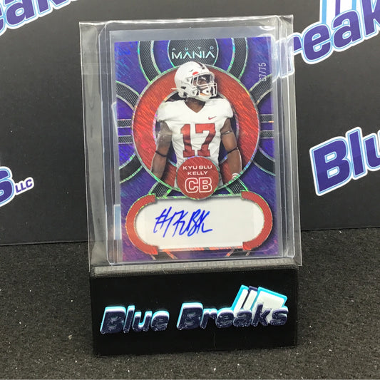 2022 Wild Card - Auto Mania - Kyu Blu Kelly - 67/75 - Baltimore Ravens