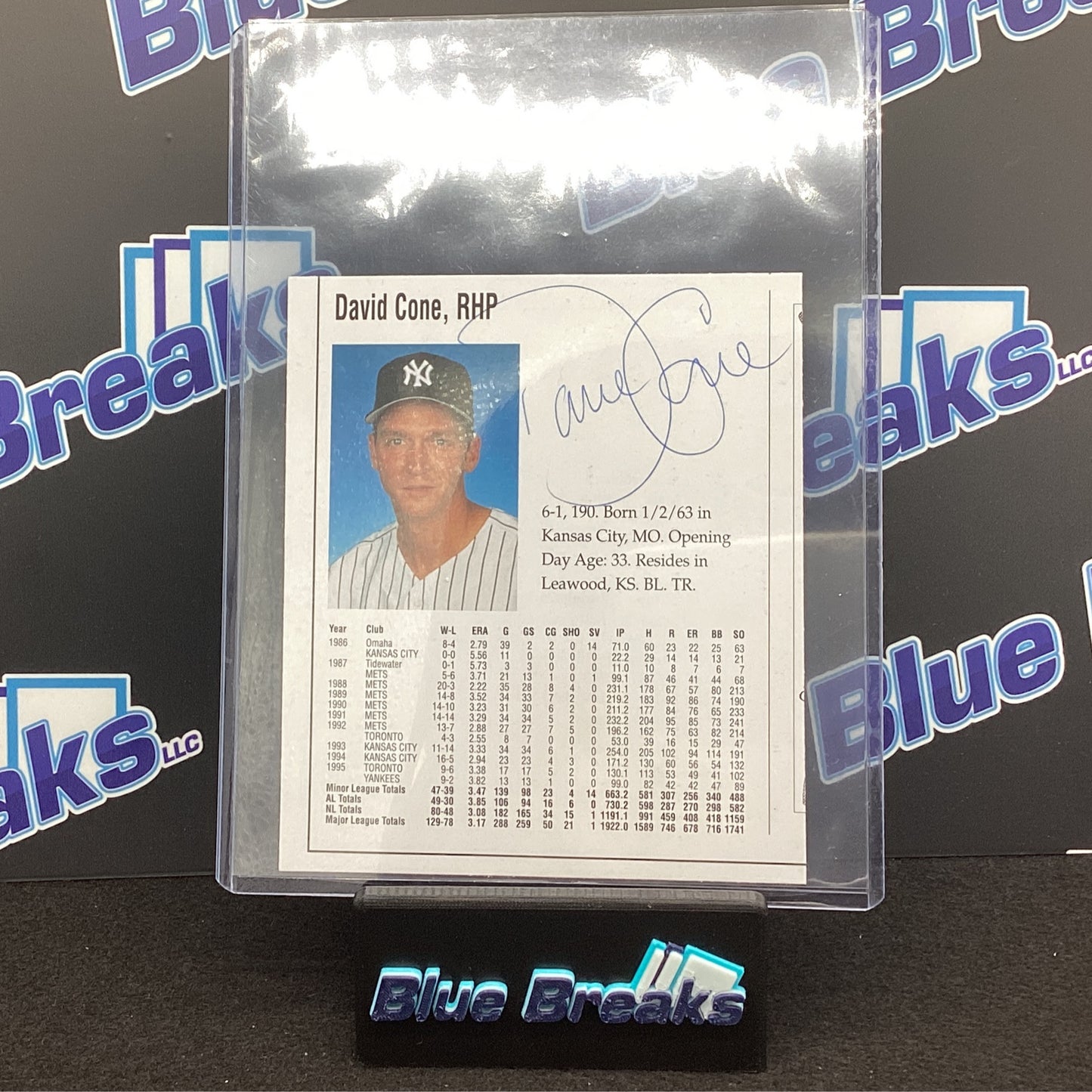 David Cone auto cut