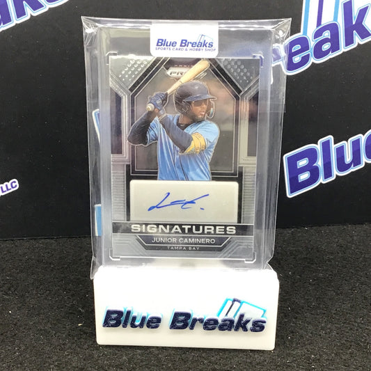 2023 Panini - Prizm Baseball 0 Junio Caminero - Auto - Signatures - Tampa Bay Rays