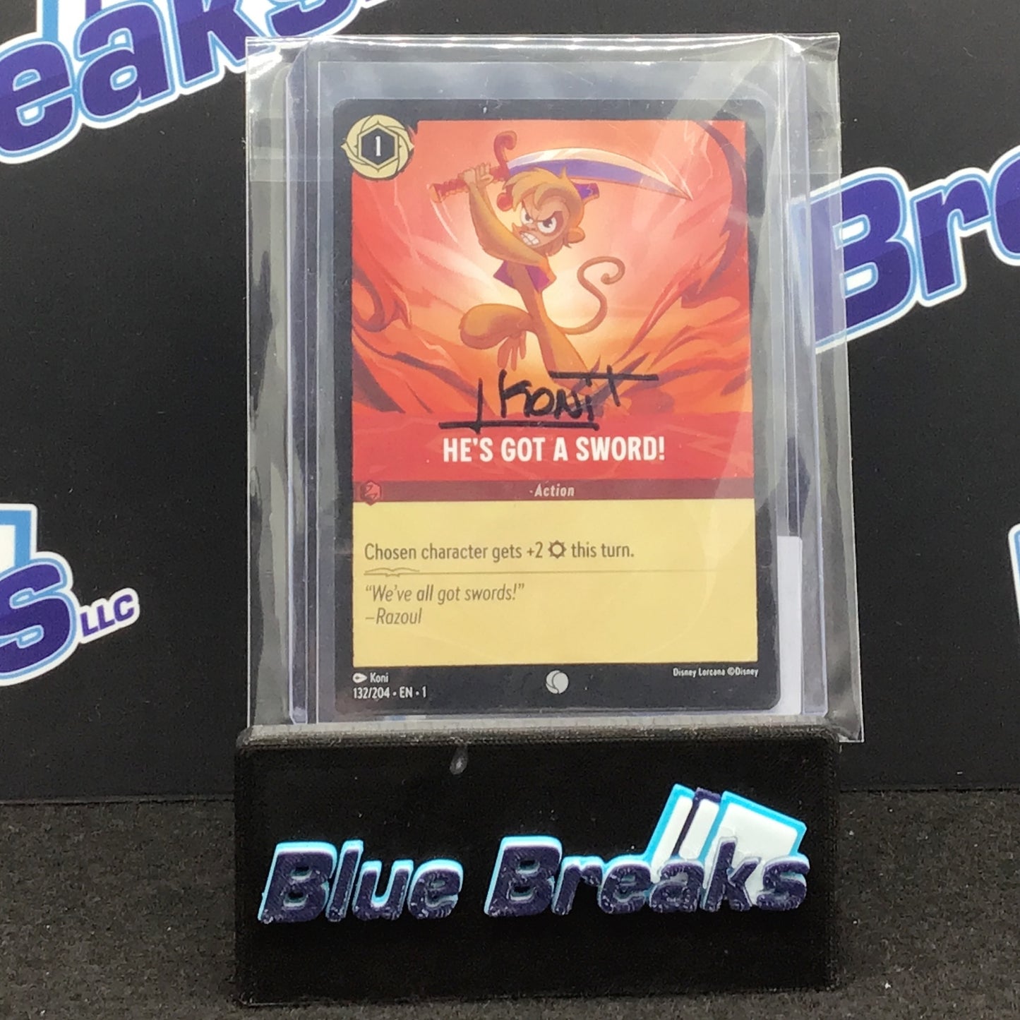 2023 Disney Lorcana He's Got a Sword 132/204 artist autographed