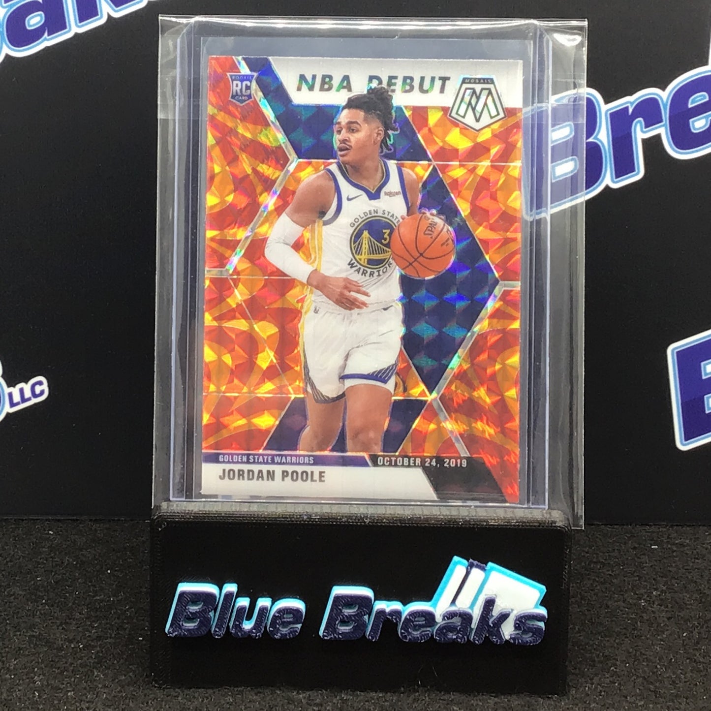 2019-20 Panini - Mosaic Orange Reactive - Jordan Poole - NBA Debut - Golden State Warriors - #261