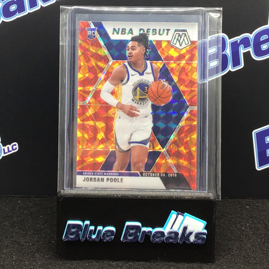 2019-20 Panini - Mosaic Orange Reactive - Jordan Poole - NBA Debut - Golden State Warriors - #261