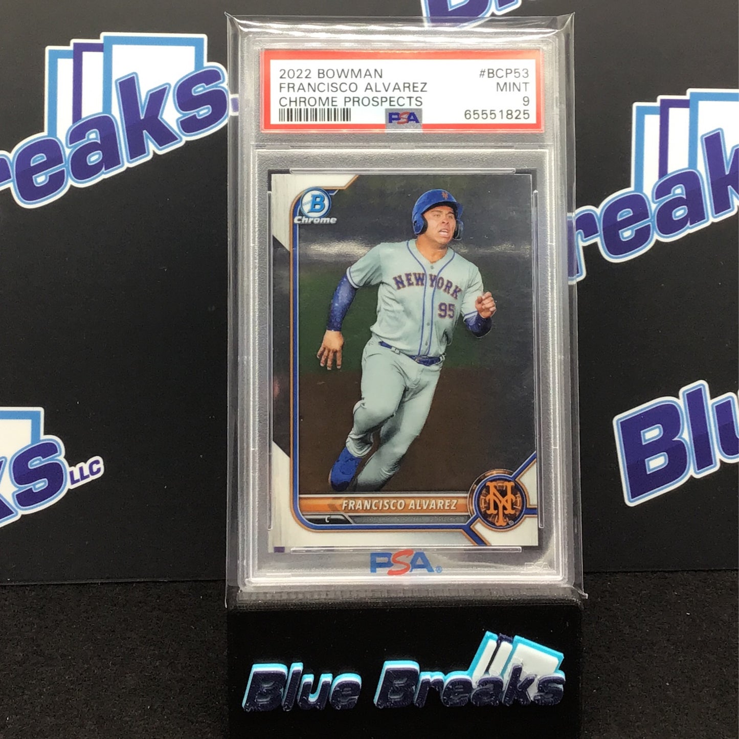2022 Bowman - Francisco Alvarez - Chrome Prospects - New York Mets - #BCP53 - PSA 9
