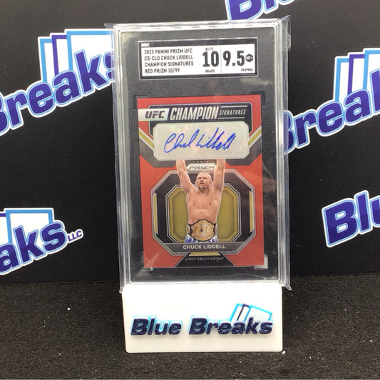 2023 Panini Prizm UFC Champion Signatures Red Prizm Chuck Liddell 10/99 SGC 9.5