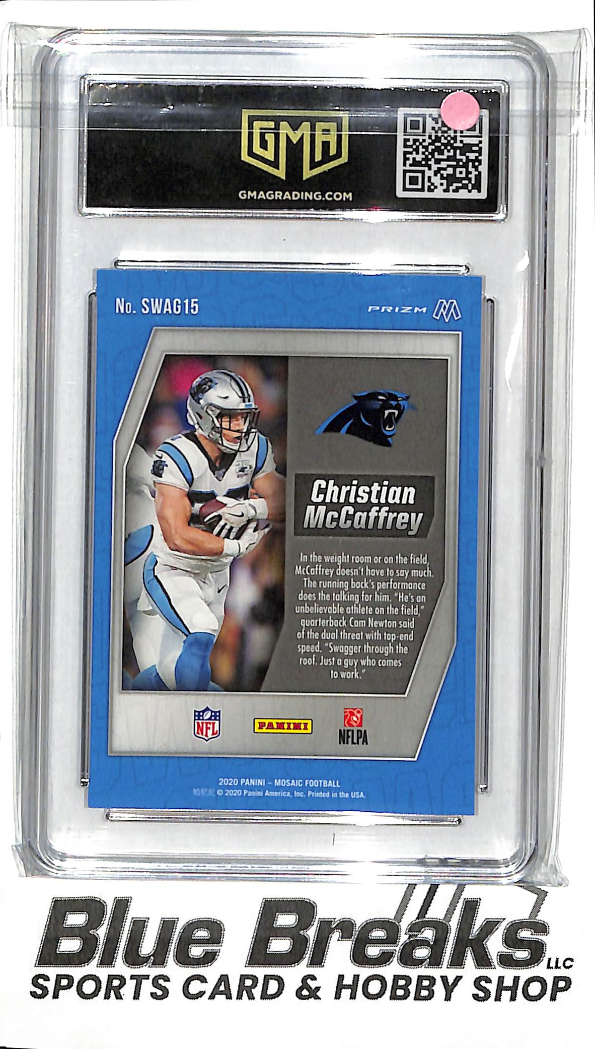2020 Panini Mosaic Swagger Prizm Christian McCaffrey #SWAG15 GMA 9