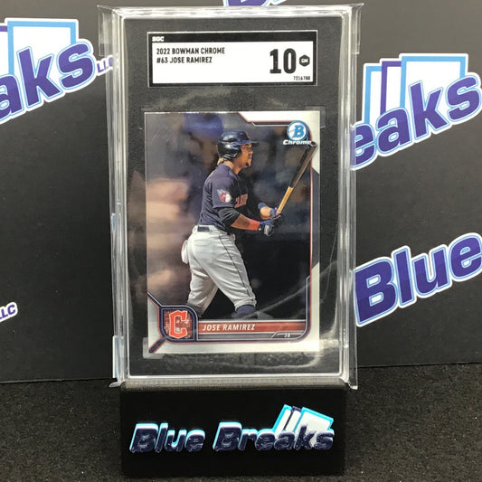 2022 Bowman Chrome - Jose Ramirez - Cleveland Guardians - #63 - SGC 10