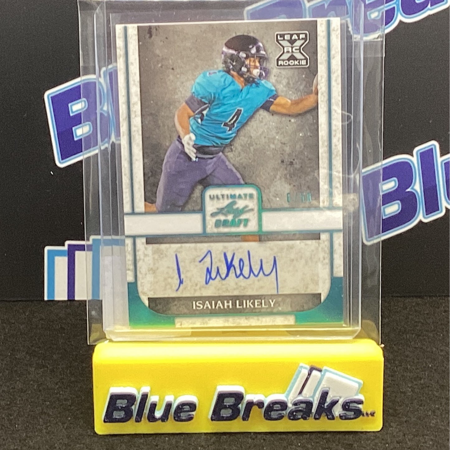 2022 Ultimate Leaf Draft Isaiah Likely auto 6/50 BA-IL1