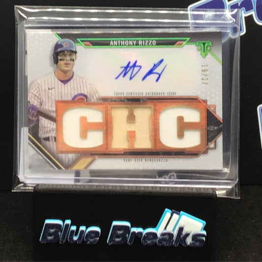 2021 Topps Triple Threads CHC Anthony Rizzo auto 10/27 #TTAR-AR2 Cubs