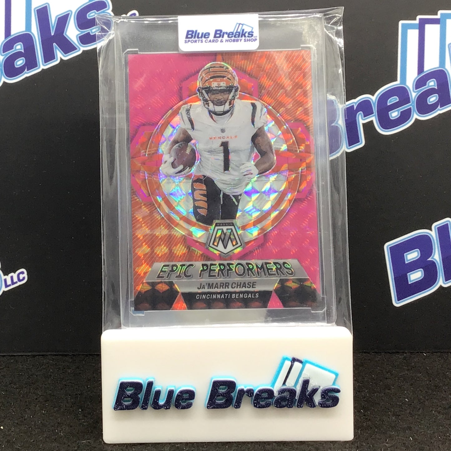 2023 Panini - Mosaic - Ja'Marr Chase - Prizm Epic Performers - Pink - 5/10