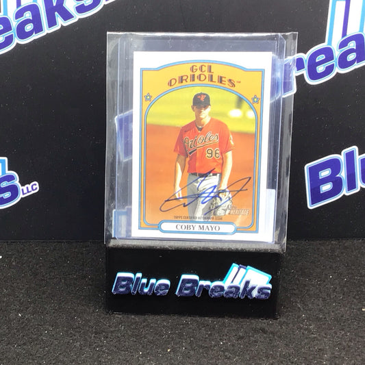2021 Topps Heritage MiLB Coby Mayo auto #ROA-CM Orioles