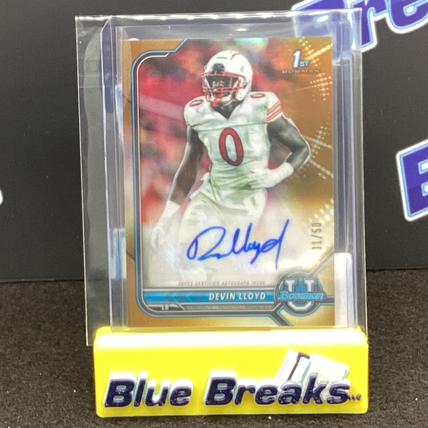 2022 Bowman U 1st Bowman Gold Devin Lloyd auto 31/50 #BCPA-DL Jaguars