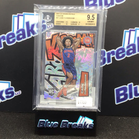2021-22 Panini Crown Royale Kaboom Cade Cunningham #21 BGS 9.5 Pistons
