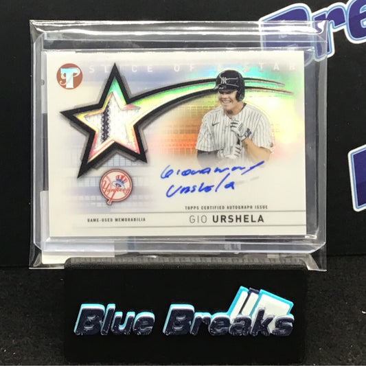 2022 Topps Pristine Slice of a Star Gio Urshela auto relic #SSAR-GU Yankees