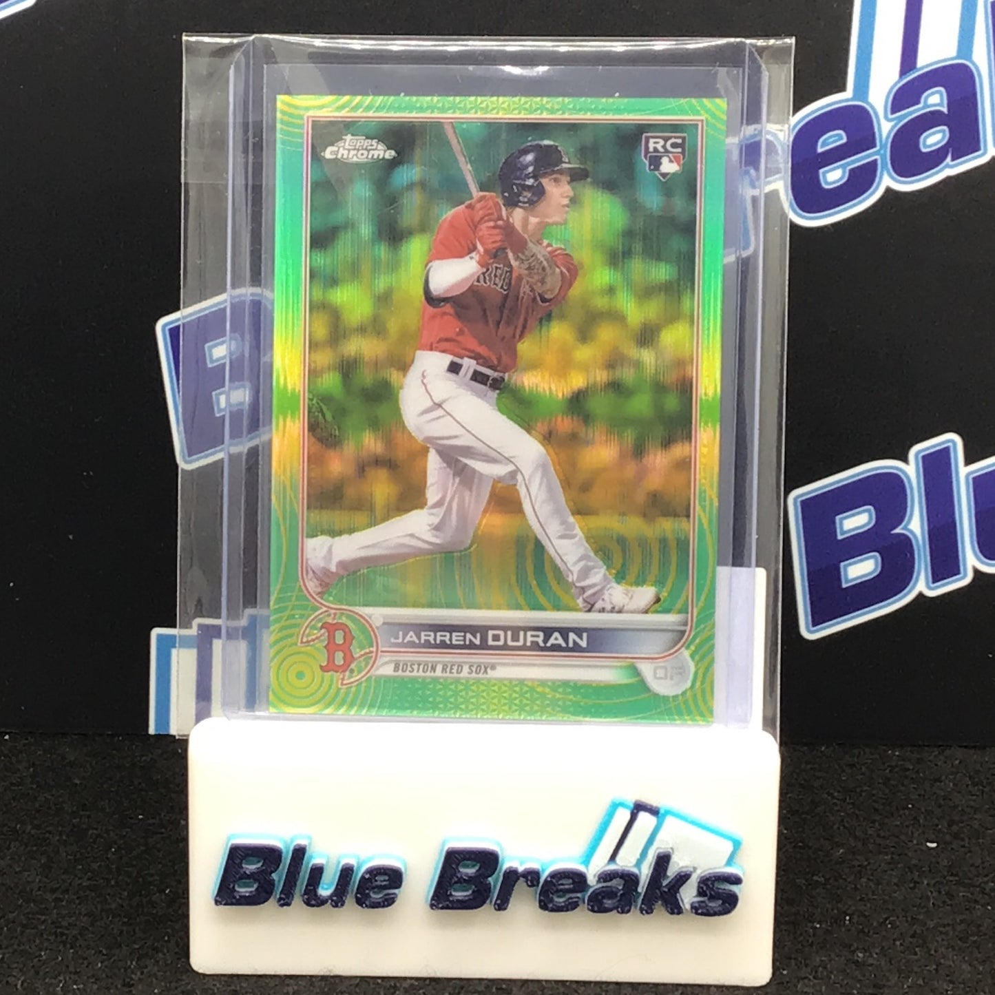 2022 Topps Chrome Green Yellow Sonic Refractor Jarren Duran 94/99 #113 Red Sox