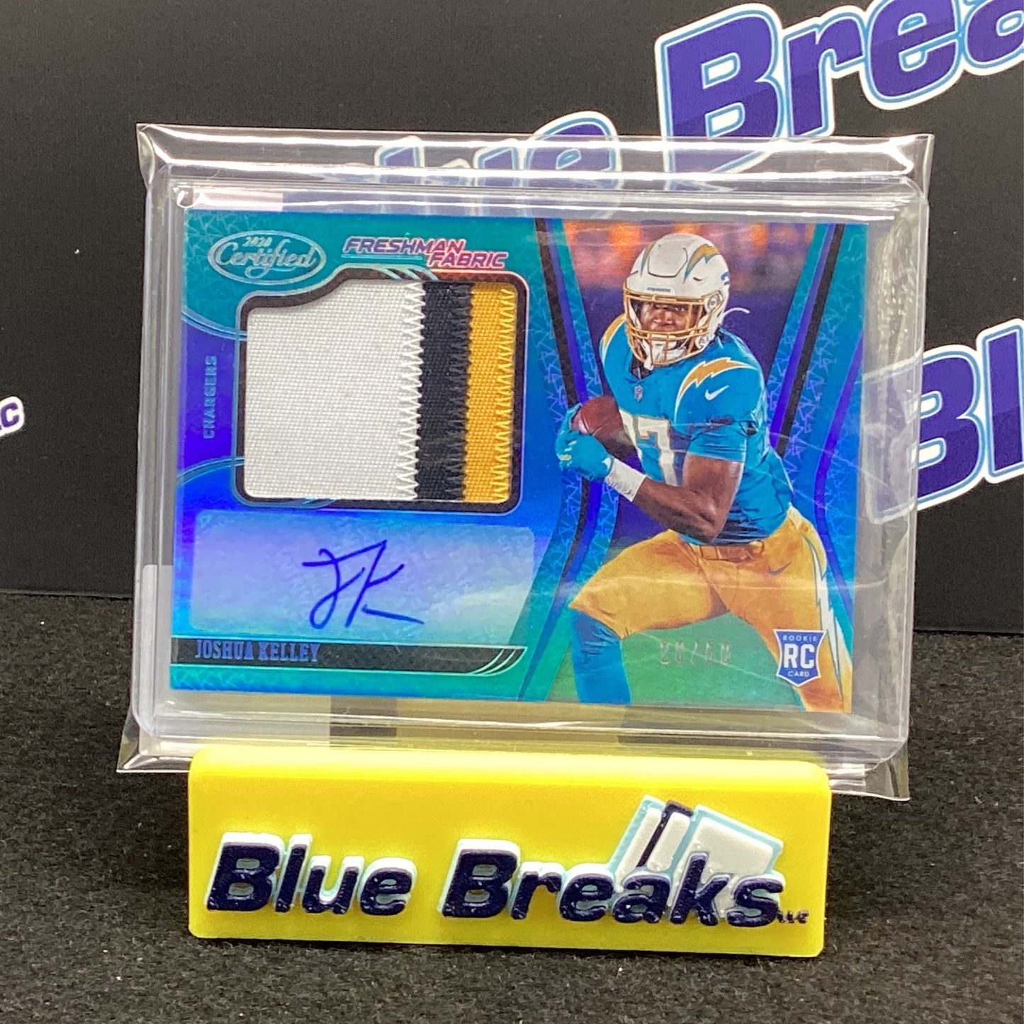 2020 Certified - Joshua Kelley 20/50 Freshman Fabric #240 Chargers