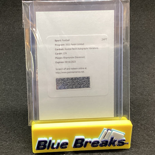 2021 Panini Limited - Rhamondre Stevenson Redemtpion RPA