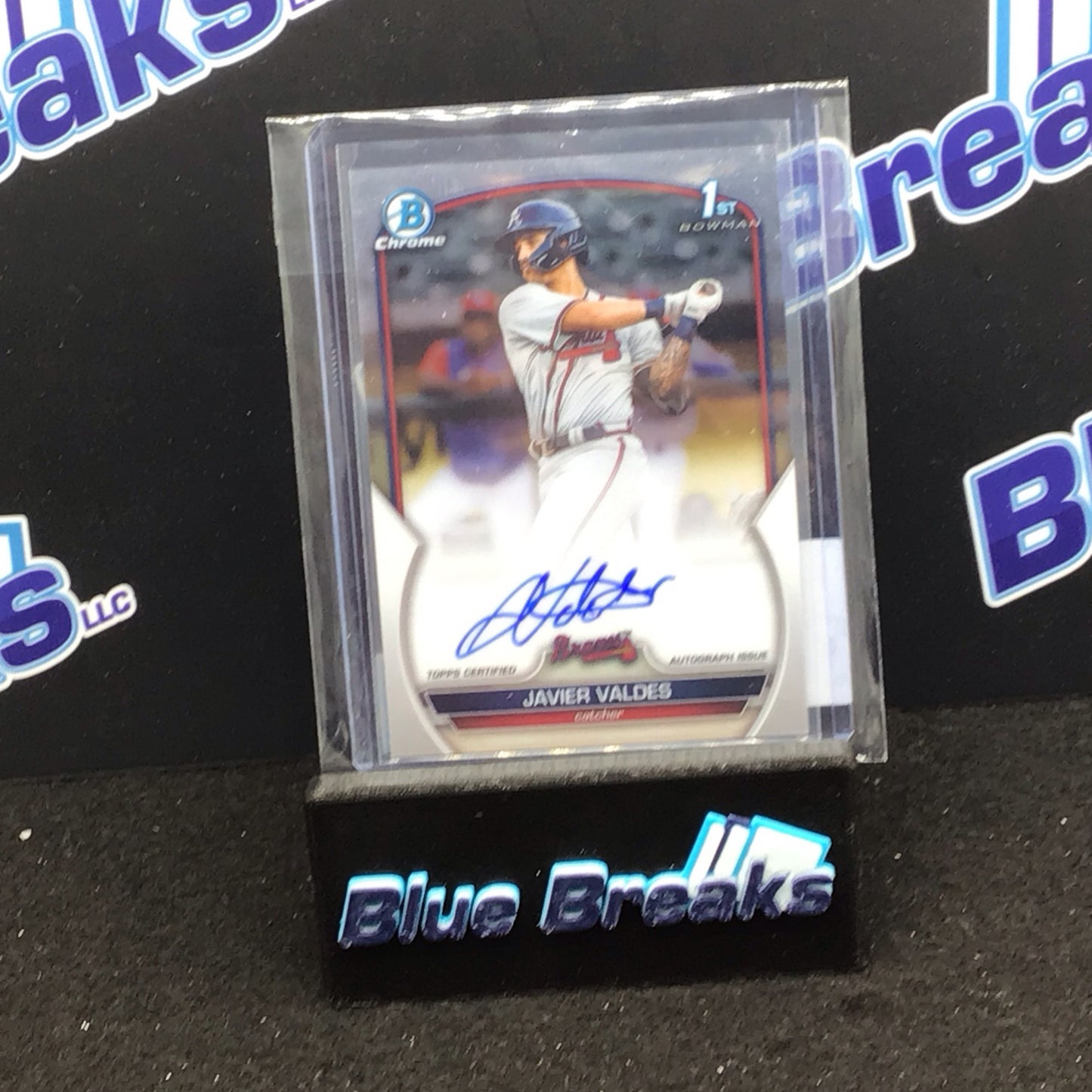 2023 Bowman Chrome Prospects 1st Bowman Javier Valdes Autograph #CPA-JVS Braves