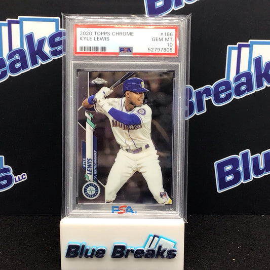 2020 Topps Chrome Kyle Lewis #186 PSA 10 Mariners