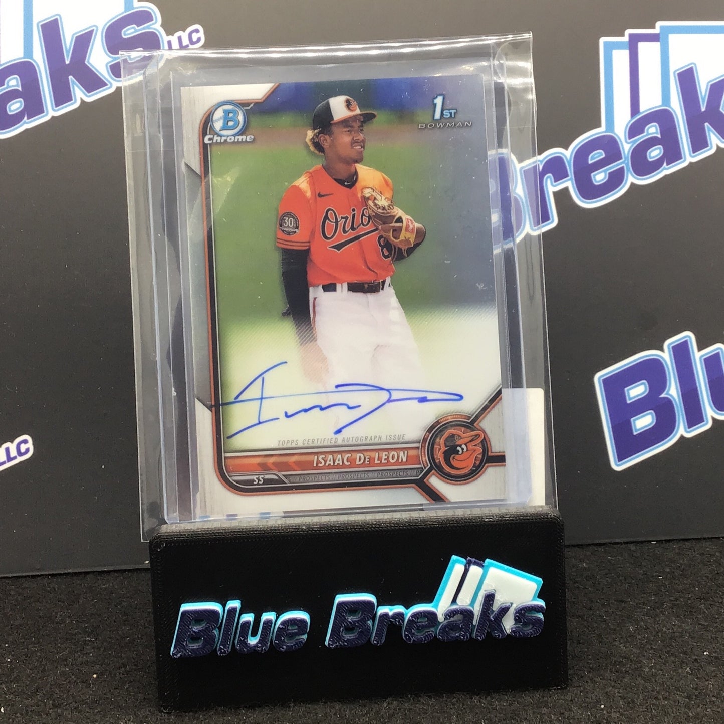 2022 Bowman Chrome 1st Bowman Isaac De Leon auto #CPA-ID Orioles