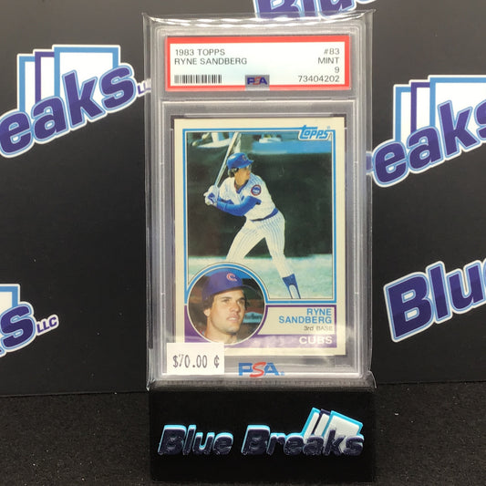 1983 Topps - Ryne Sandberg - #83 - Chicago Cubs - PSA 9