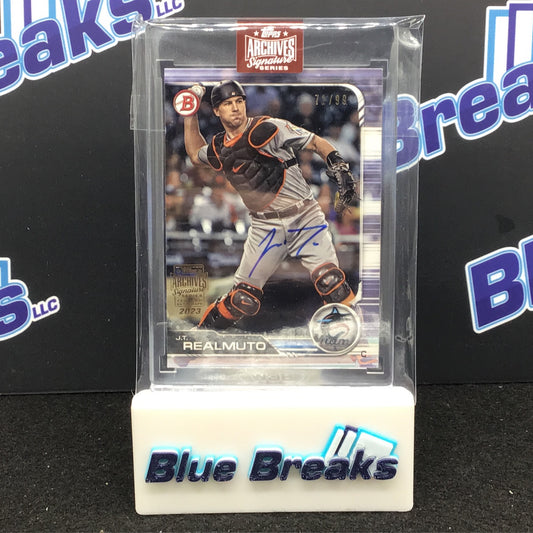 2023 Topps Archives - J.T. Realmuto - Miami Marlins - 72/99 - Signature Series