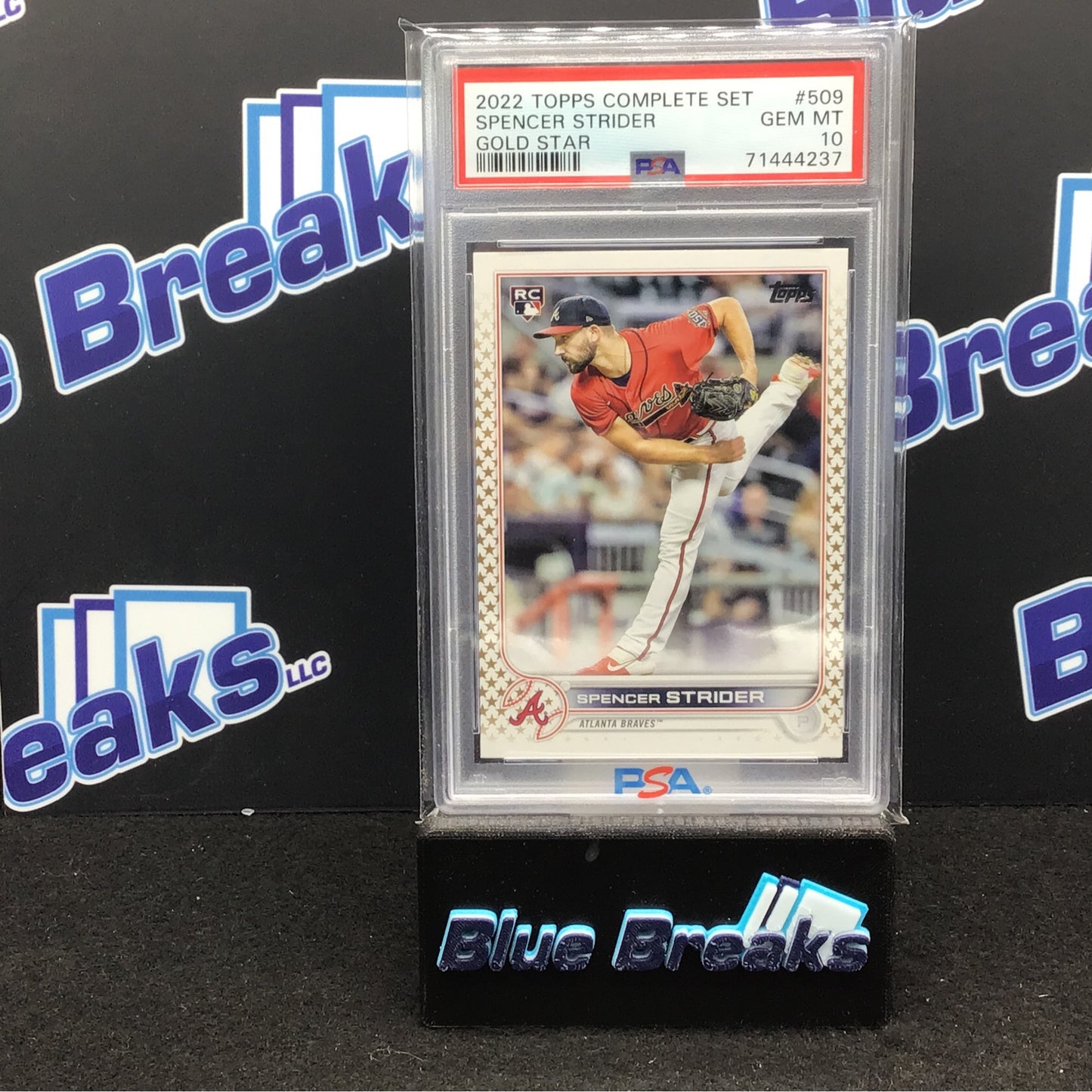 2022 Topps Complete Set - Spencer Strider - Gold Star - Atlanta Braves - PSA 10
