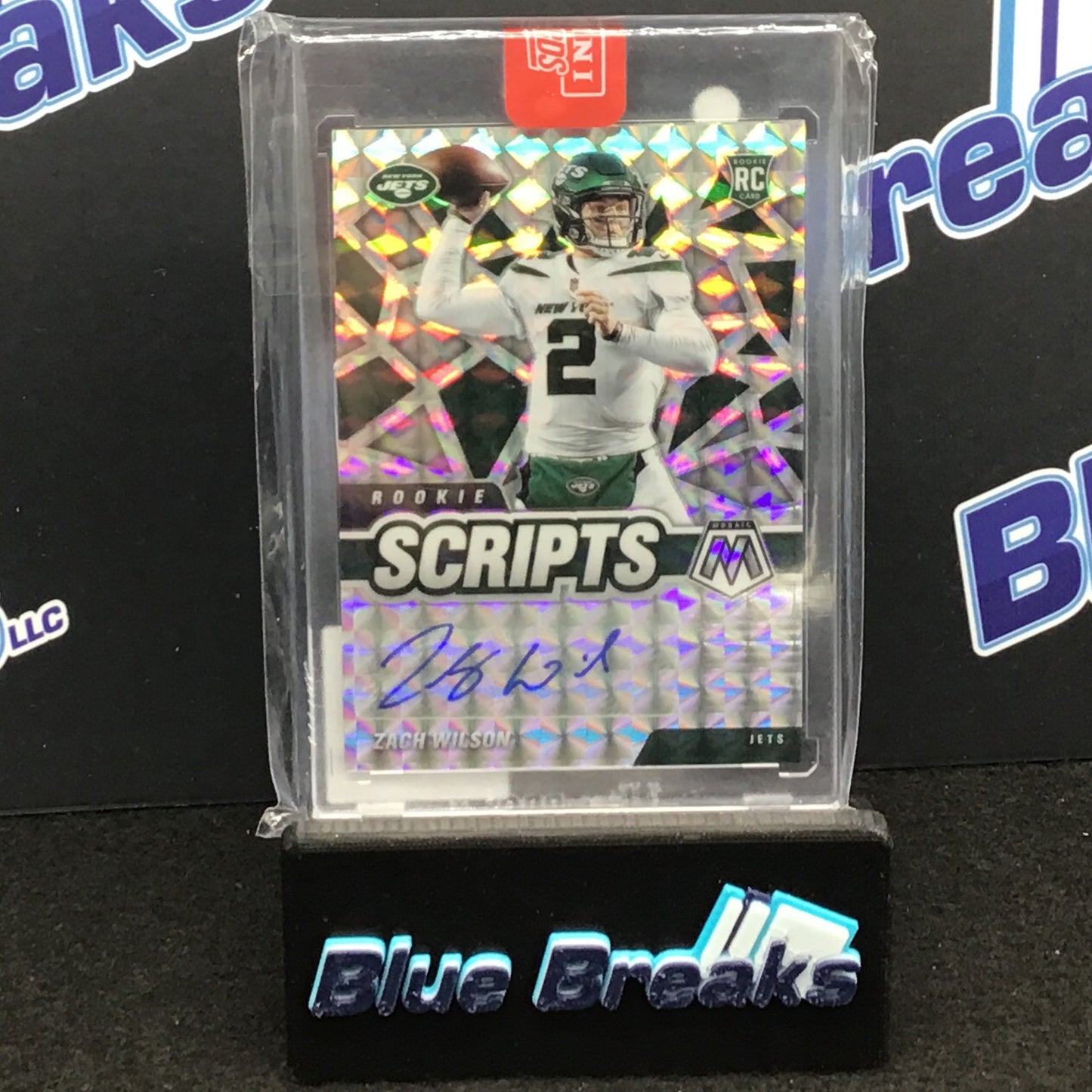 2021 Panini Mosaic Rookie Scripts Zach Wilson auto RC #RS-2 Eagles
