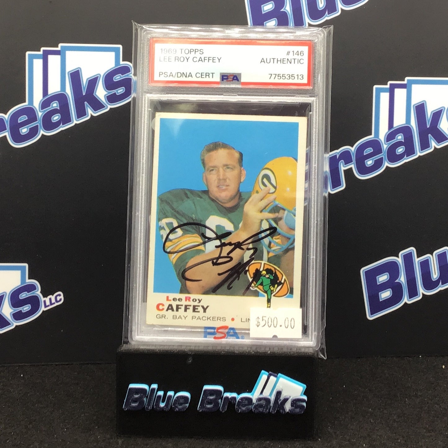 1969 Topps Lee Roy Caffey #146 auto PSA authentic