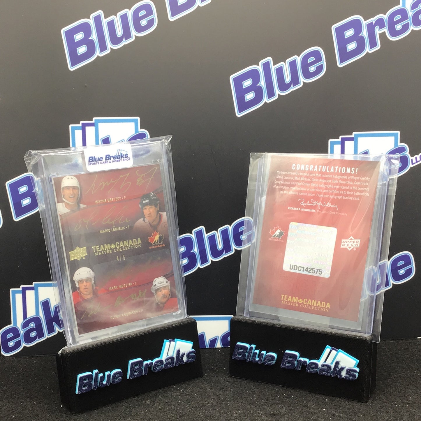 2014 Upper Deck 1987 Team Canada Gretzky, Lemieux, Messier, Anderson, Hawerchuk, Fuhr, Gilmour, Coffey 4/5 #TCS8-1987