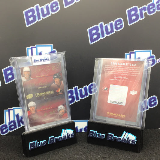 2014 Upper Deck 1987 Team Canada Gretzky, Lemieux, Messier, Anderson, Hawerchuk, Fuhr, Gilmour, Coffey 4/5 #TCS8-1987