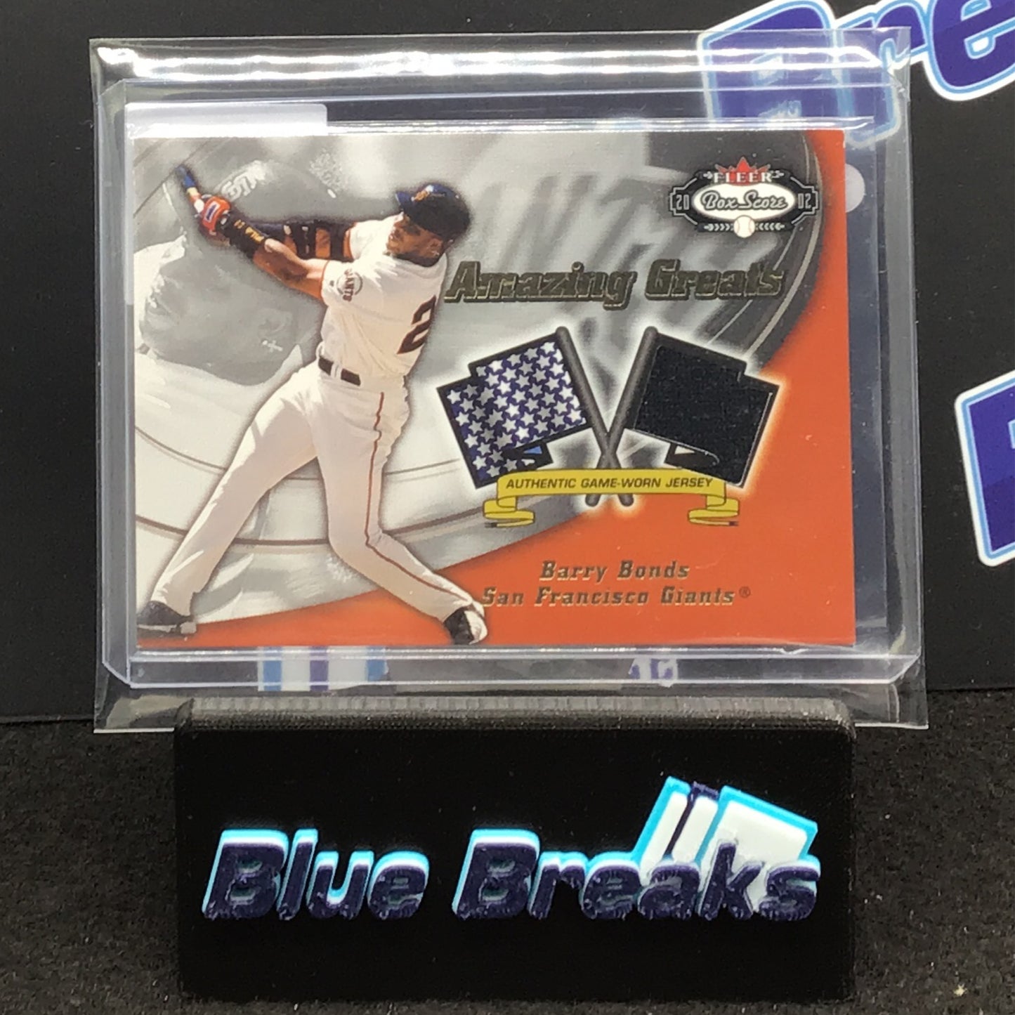 2002 Fleer Box Score Amazing Greats Barry Bonds relic Giants
