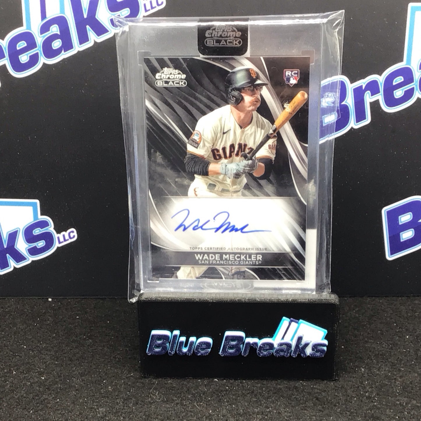 2024 Topps Chrome Black Base RC Auto Wade Meckler #CBA-WM - San Francisco Giants