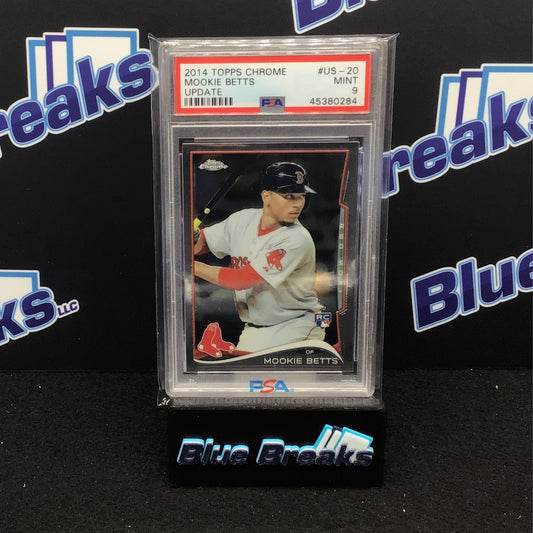 2014 Topps Chrome Update Mookie Betts #US-20 PSA 9 Red Sox