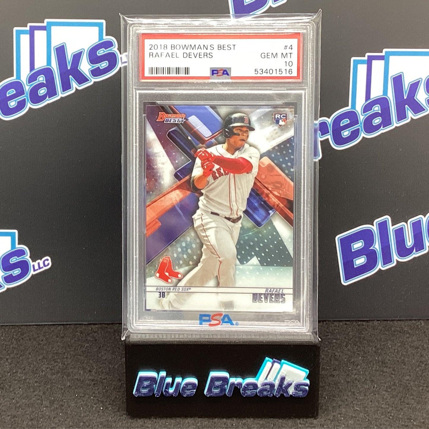 2018 Bowman's Best Rafael Devers PSA 10 RC #4 Red Sox