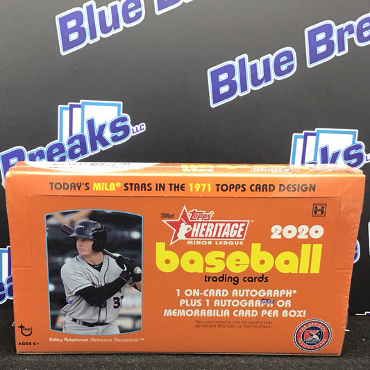 2020 Topps Heritage Minor League Minors Hobby Box