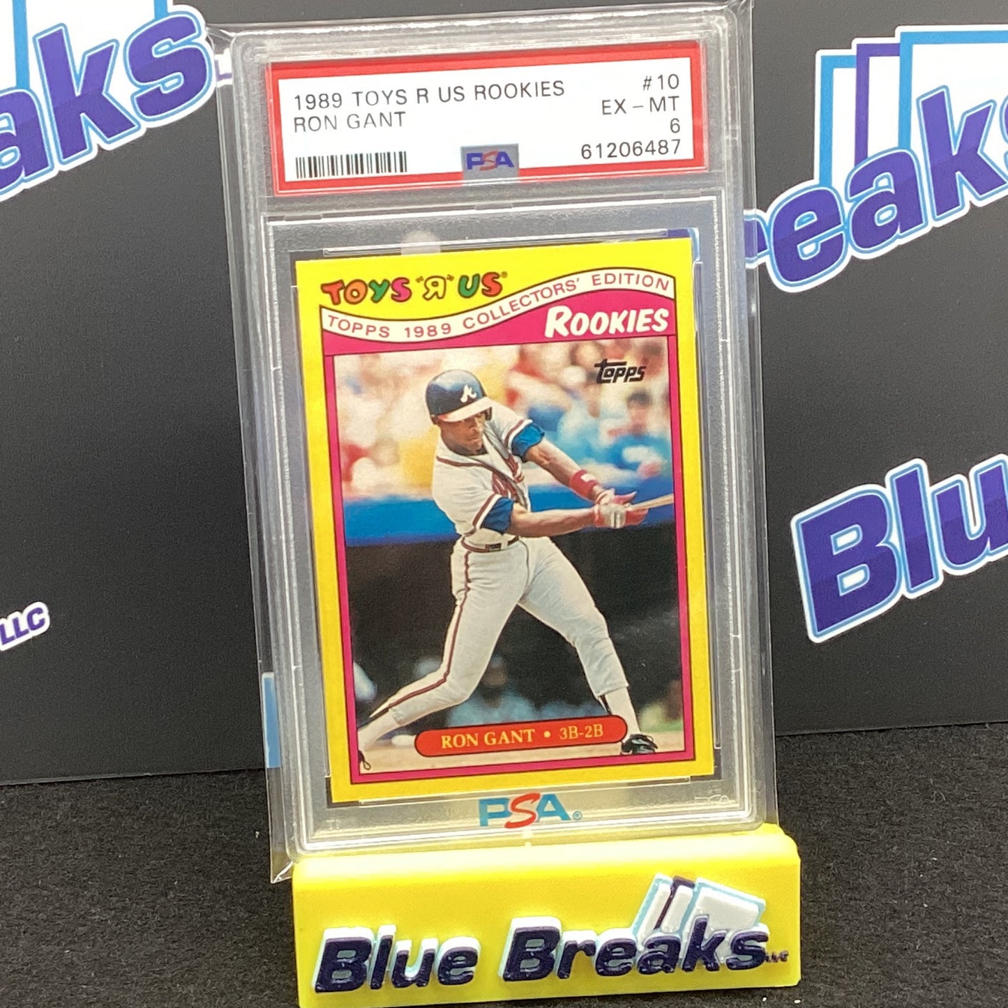 1989 Toys R Us Rookies - Ron Gant #10 PSA EX-MT 6