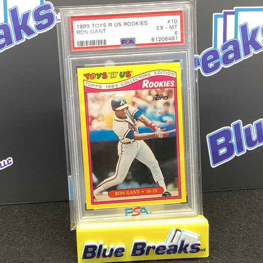 1989 Toys R Us Rookies - Ron Gant #10 PSA EX-MT 6