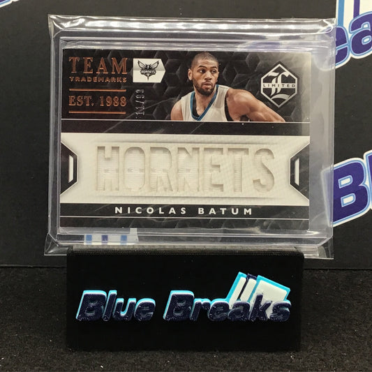2015-16 Panini Limited Team Trademarks Nicolas Batum 11/99 #4 Hornets