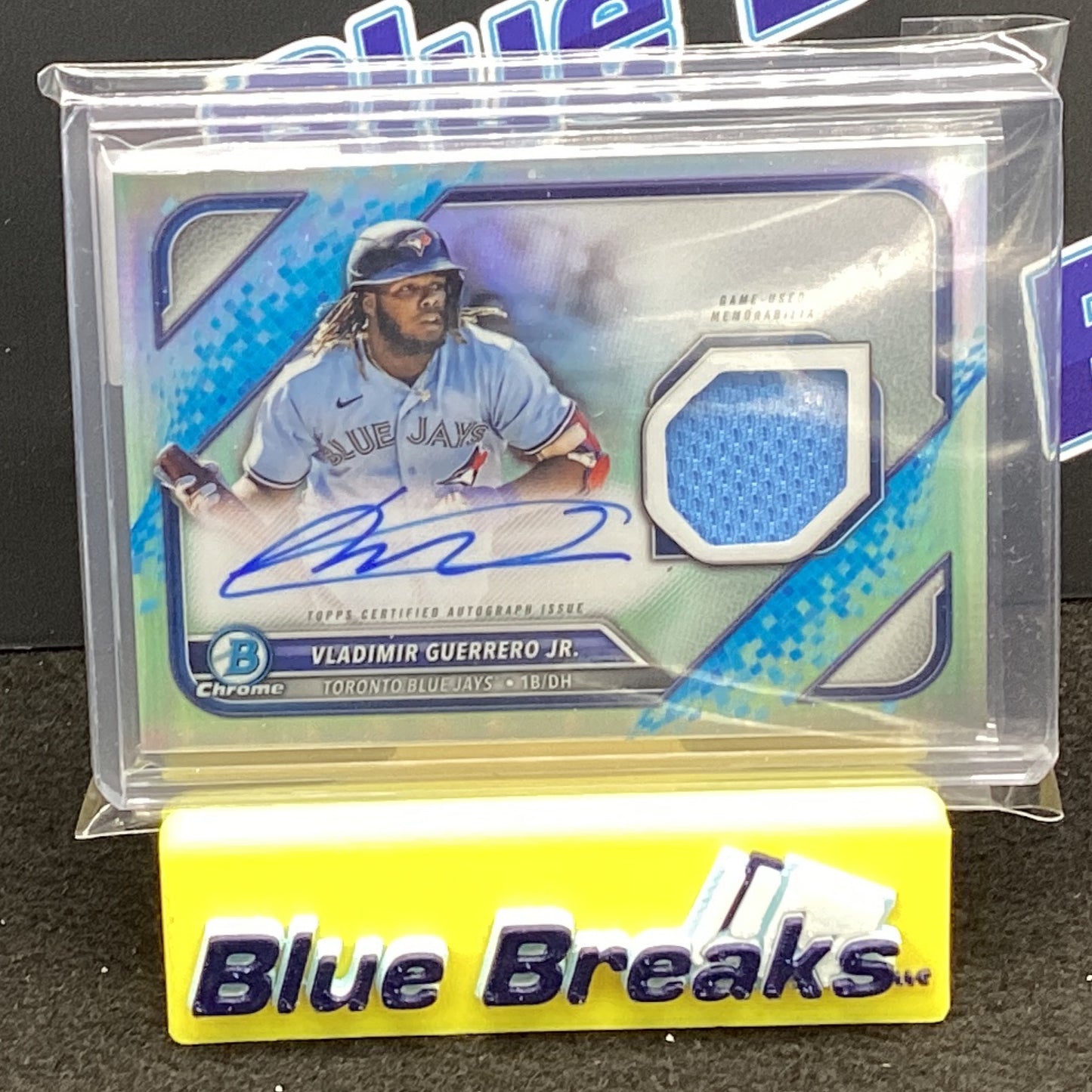 2022 Bowman Chrome Vladimir Guerrero Jr relic auto 060/150 #BCAR-VG Blue Jays