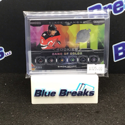 2023-24 Upper Deck Black Diamond Band of Color Simon Nemec Rookies 12/24 #BCR-SN Devils