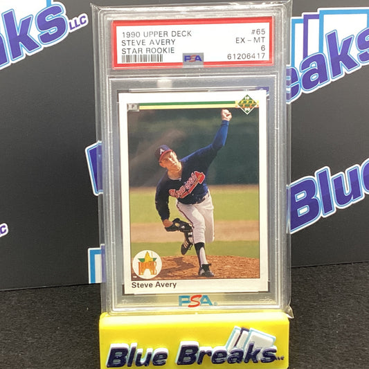 1990 Upper Deck - Steve Avery Star Rookie #65 PSA 6