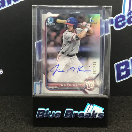 2022 Topps Bowman Chrome Prospects - Jared McKenzie - 147/499 - Autograph - #CDA-JM - Refractor