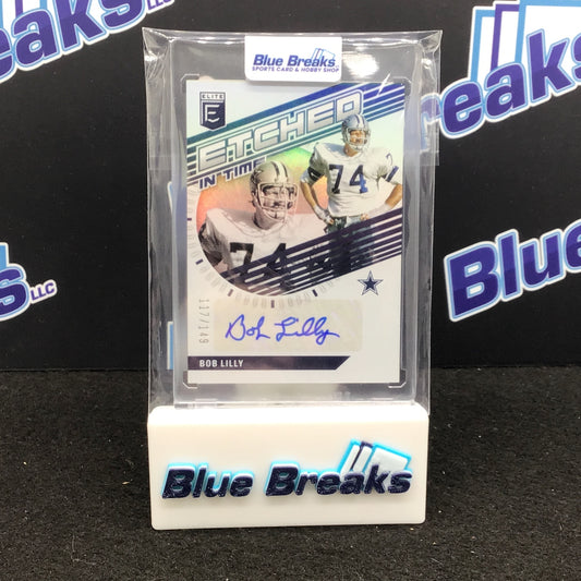 2023 Panini - Donruss Elite - Bob Lilly - Dallas Cowboys - Etched in Time - Elite - 117/149 - Auto